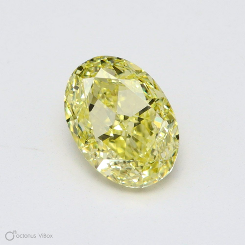 0.6 carat Fancy Intense Yellow-VS1 Natūralus Oval Deimantas (1)