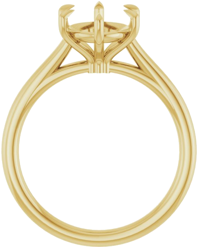 Sužadėtuvių Žiedas „Claw-Pong“ 14k yellow gold Oval 10mm x 8mm (2)
