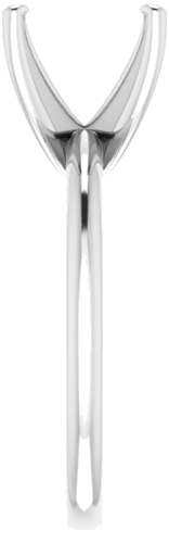 14K White  9 mm Cushion Solitaire Engagement Ring Mounting (4)