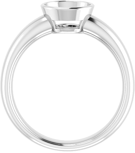 Sužadėtuvių Žiedas „Bezel-Set Solitaire“ 14k white gold Round 7mm (2)