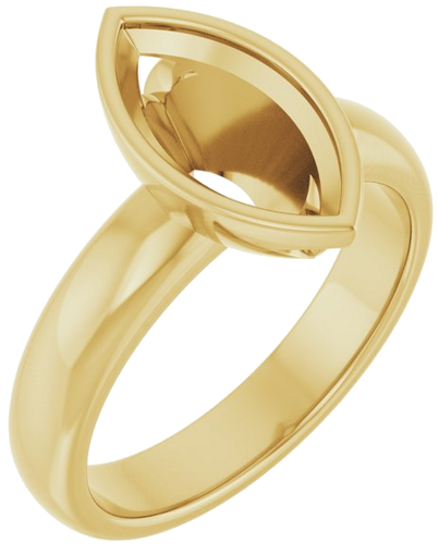 Sužadėtuvių Žiedas „Bezel-Set Solitaire“ 10k yellow gold Marquise 12mm x 6mm (1)
