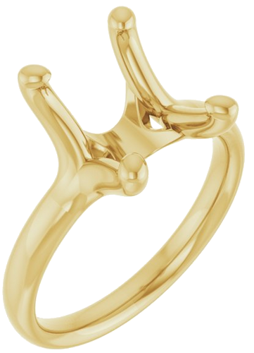 Sužadėtuvių Žiedas „Solitaire“ 14k yellow gold Emerald 10mm x 8mm (1)