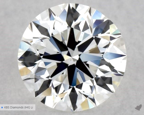 0.5 carat F-VS1 Excellent cut Natūralus Round Deimantas (1)