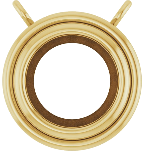 10K Yellow 6 mm Round Bezel Set Necklace Center (1)
