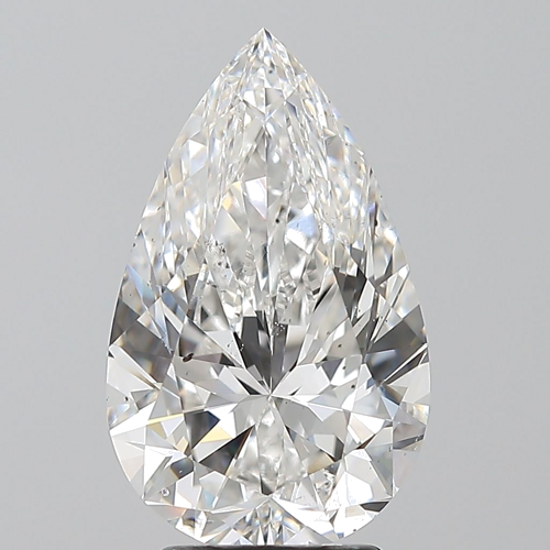 3.5 carat F-SI1 Natūralus Pear Deimantas (1)