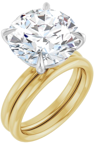Sužadėtuvių Žiedas „Claw-Prong Solitaire“ 14k yellow/white gold Round 13mm (6)