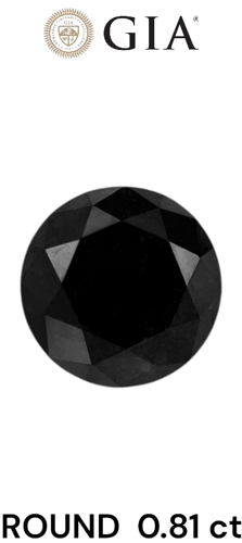 0.81 carat Fancy Black-VVS2 Excellent cut Natūralus Round Deimantas (1)