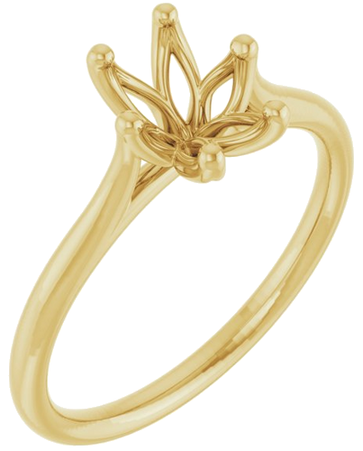 Sužadėtuvių Žiedas „Solitaire“ 585 Geltonojo Aukso Oval 8mm x 6mm (1)