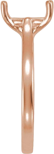 Sužadėtuvių Žiedas „Solitaire“ 14k rose gold Emerald 8mm x 6mm (4)