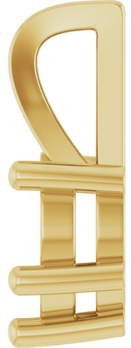 Pakabukas „Solitaire“ 585 Geltonojo Aukso Pear Shape 7mm x 5mm (3)