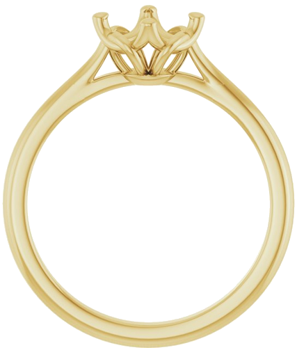 Sužadėtuvių Žiedas „Solitaire“ 585 Geltonojo Aukso Round 6.5mm (2)