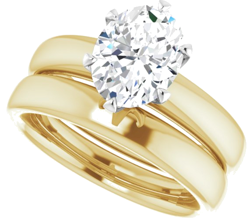 Sužadėtuvių Žiedas „Solstice Solitaire®“ 14k yellow/white gold Oval 9mm x 7mm (10)