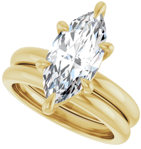 Sužadėtuvių Žiedas „Claw-Prong“ 14k yellow gold Marquise 15mm x 7mm (10)