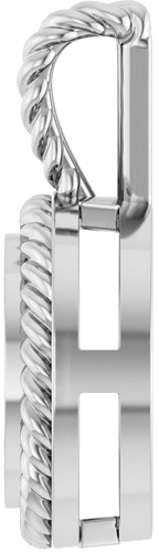 Pakabukas „Rope Bezel-Set Solitaire“ 925 Sidabro Round 7.4mm (3)