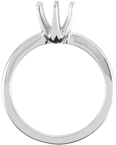 14K White 6.5 mm Round Tall 6-Prong Solstice Solitaire® Ring Mounting (2)