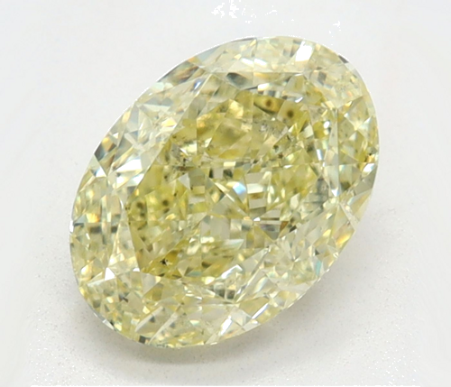 1.01 carat Fancy Light  Yellow-SI2 Natūralus Oval Deimantas (1)