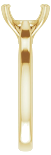 14K Yellow 9 mm Round Engagement Ring Mounting (4)