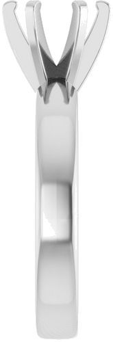 14K White 7 mm Round Solitaire Engagement Ring Mounting (4)