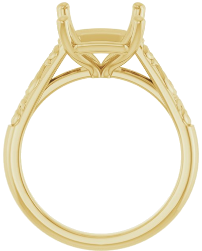 Sužadėtuvių Žiedas „Solitaire“ 10k yellow gold Emerald 11mm x 9mm (2)