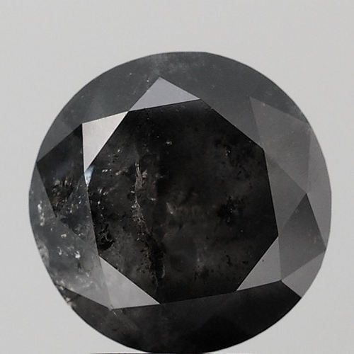 4.81 carat Fancy Dark Gray-VVS2 Excellent cut Natūralus Round Deimantas (1)