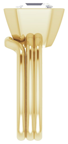 14K Yellow 10 mm Asscher Engagement Ring Mounting (9)