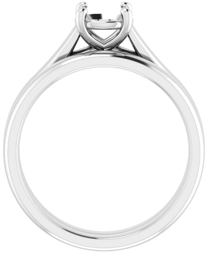 14K White 6.5 mm Round Solitaire Engagement Ring Mounting (7)