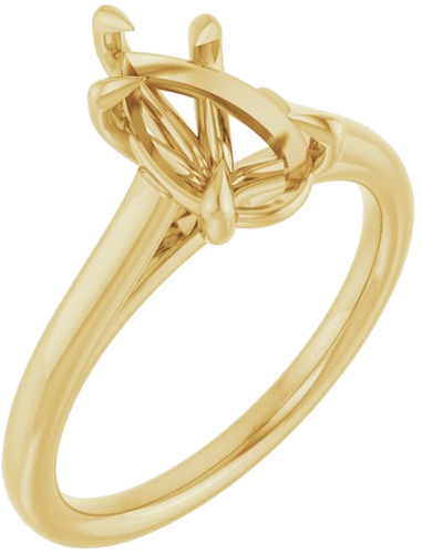 Sužadėtuvių Žiedas „Claw-Pong“ 14k yellow gold Pear 10mm x 6mm (1)