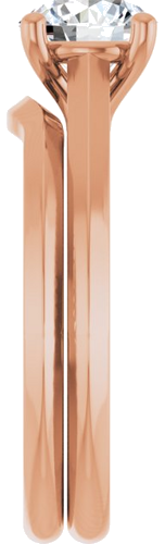Sužadėtuvių Žiedas „Claw-Prong“ 14k rose gold Round 6.5mm (9)