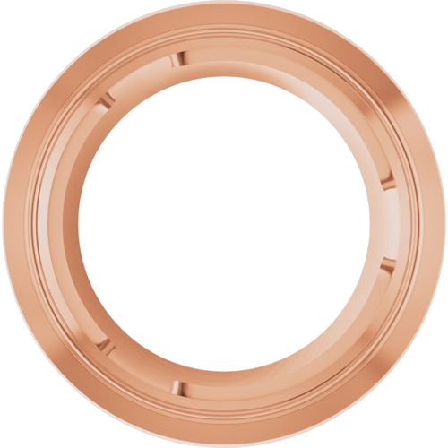 Pakabukas „Round Bezel-Set Slide“ 14k rose gold Round 6.5mm (1)