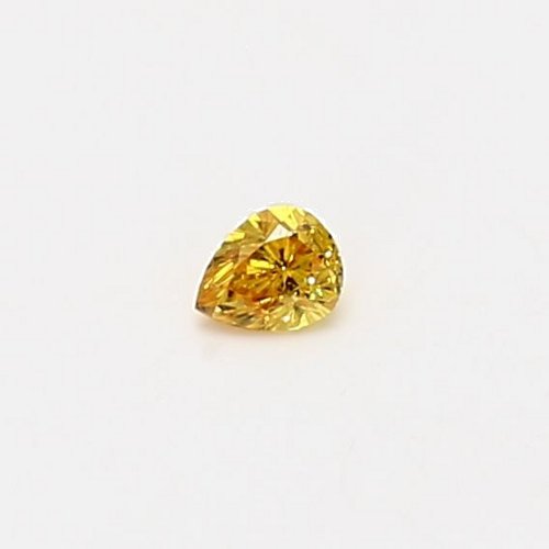 0.21 carat Fancy Vivid Orangey Yellow-SI2 Natūralus Pear Deimantas (1)