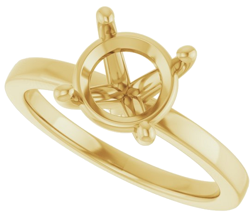 Sužadėtuvių Žiedas „Solitaire“ 14k yellow gold Round 8.2mm (5)