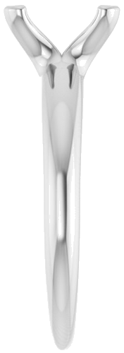 14K White 10x8 mm Oval Solitaire Engagement Ring Mounting (4)