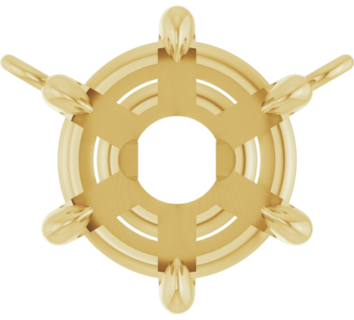 Pakabukas „Solitaire“ 14k yellow gold Round 7.75mm (1)