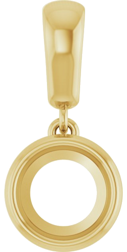 Pakabukas „Bezel-Set Solitaire Charm“ 14k yellow gold Round 6.5mm (1)