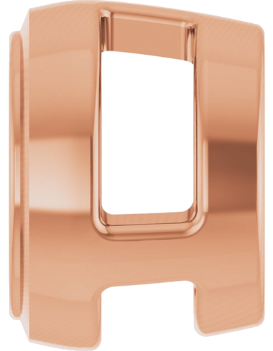 14K Rose 4.4 mm Round Slide Pendant Mounting (3)