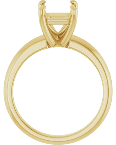 Sužadėtuvių Žiedas „Solitaire“ 585 Geltonojo Aukso Emerald 9mm x 7mm (2)