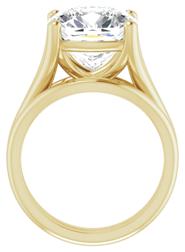 Sužadėtuvių Žiedas „Solitaire“ 14k yellow gold Cushion 11mm (7)