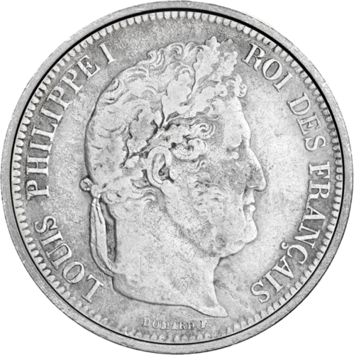 5 франков (1830-1848) Франция Луи-Филипп I серебряная монета (1)