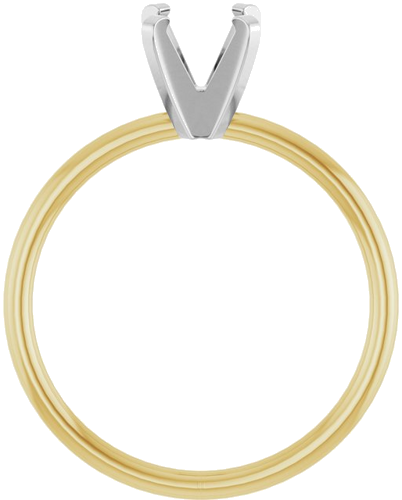 Sužadėtuvių Žiedas „Solitaire“ 14k yellow/white gold Round 6mm (2)