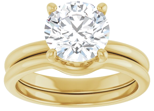 Sužadėtuvių Žiedas 14k yellow gold Round 8.2mm (8)