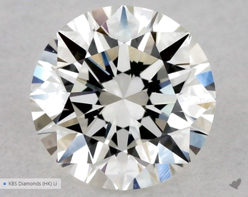 0.53 carat G-VVS2 Excellent cut Natūralus Round Deimantas (1)