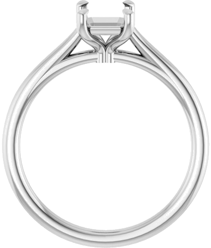 Sužadėtuvių Žiedas „Claw-Pong“ 14k white gold Emerald 7mm x 5mm (2)