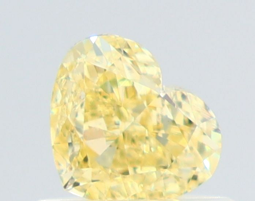 0.59 carat Fancy Yellow-VS1 Natūralus Heart Deimantas (1)