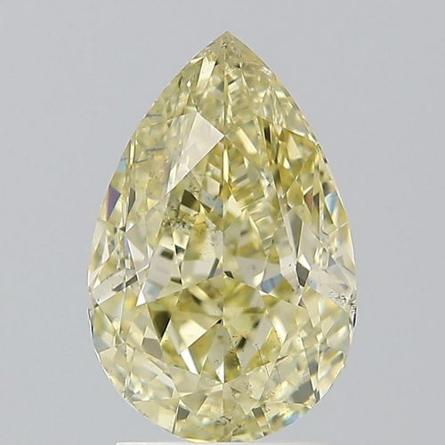 3.01 carat Fancy Yellow-SI2 Natūralus Pear Deimantas (1)