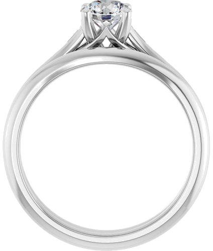 14K White 5.2 mm Round Solitaire Engagement Ring Mounting (7)