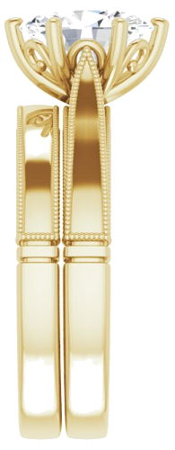 Sužadėtuvių Žiedas „Solitaire“ 585 Geltonojo Aukso Oval 9mm x 7mm (9)