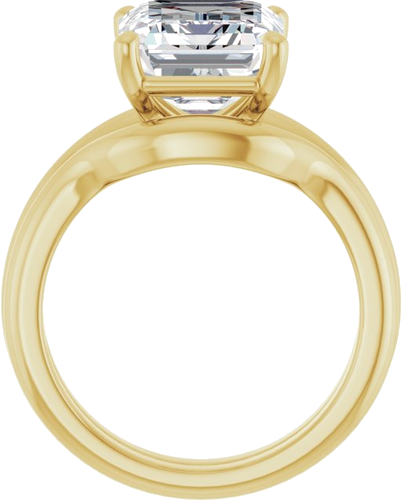 Sužadėtuvių Žiedas 14k yellow gold Emerald 11mm x 9mm (7)
