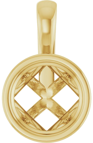 Pakabukas „Solitaire“ 14k yellow gold Round 7.4mm (1)