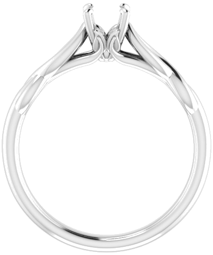 Sužadėtuvių Žiedas „Solitaire“ 585 Baltojo Aukso Round 4.8mm (2)