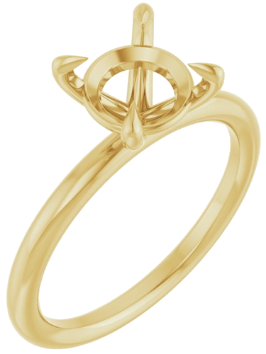 Sužadėtuvių Žiedas „Claw-Prong Solitaire“ 14k yellow gold Round 8mm (1)